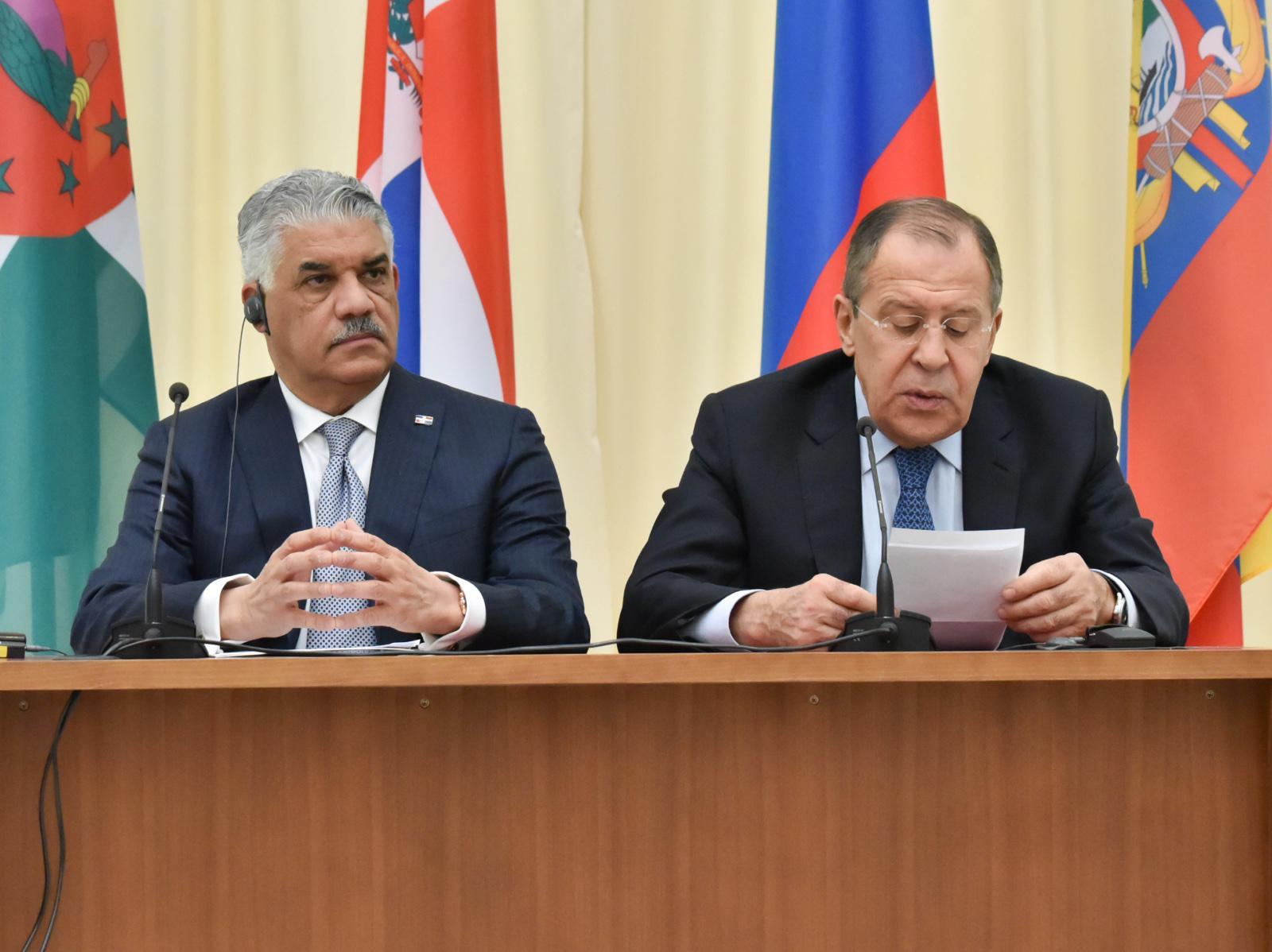 Miguel Vargas saluda visita del Canciller Serguéi Lavrov a la República Dominicana